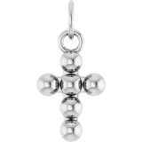 Sterling Silver Beaded Cross Pendant