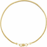 14K Yellow Gold 1.6 mm Herringbone 7" Chain