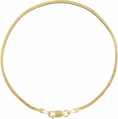 14K Yellow Gold 1.6 mm Herringbone 7" Chain