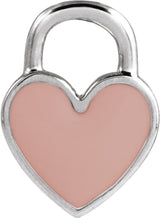 Sterling Silver Pink Enamel Heart Pendant