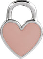 Sterling Silver Pink Enamel Heart Pendant