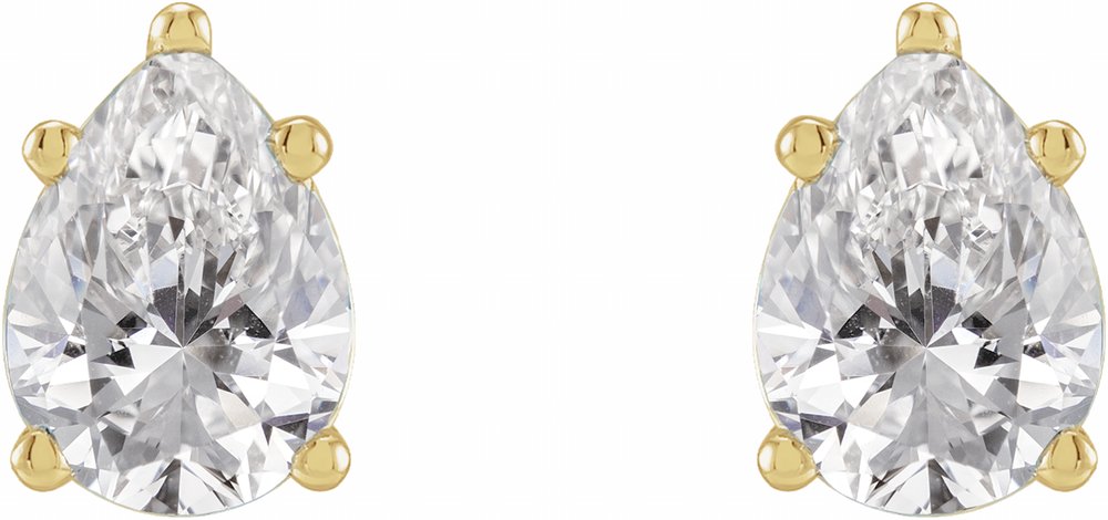 14K Yellow Gold 1 1/3 CTW Lab-Grown Diamond Earrings