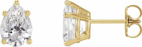 14K Yellow Gold 1 1/3 CTW Lab-Grown Diamond Earrings