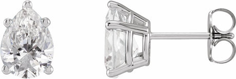 14K White Gold 1 1/3 CTW Lab-Grown Diamond Earrings
