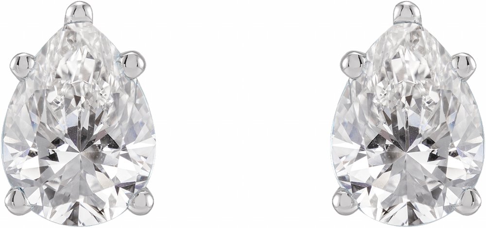 14K White 1 CTW Lab-Grown Diamond Earrings