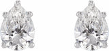 14K White 1 CTW Lab-Grown Diamond Earrings