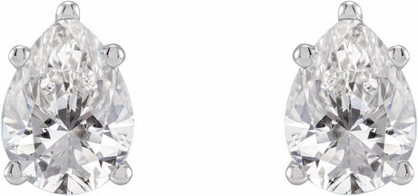 14K White 5/8 CTW Natural Diamond Earrings