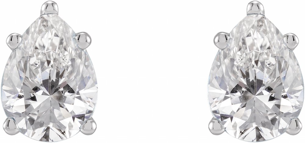14K White Gold 1 1/3 CTW Lab-Grown Diamond Earrings