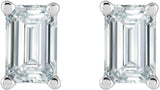 14K White 3/4 CTW Natural Diamond Earrings