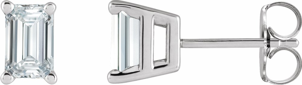 14K White Gold 1 1/2 CTW Lab-Grown Diamond Earrings