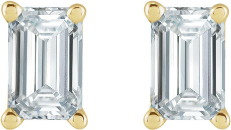 14K Yellow Gold 1 1/2 CTW Lab-Grown Diamond Earrings
