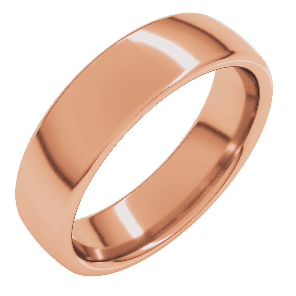 10K Rose 5.5 mm Comfort-Fit European-Style Band Size 10