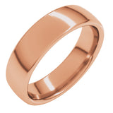 10K Rose 5.5 mm Comfort-Fit European-Style Band Size 10