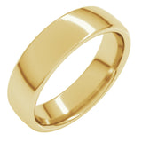 14K Yellow 5.5 mm Comfort-Fit European-Style Band Size 5
