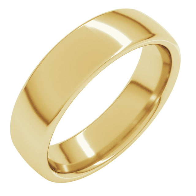 14K Yellow 5.5 mm Comfort-Fit European-Style Band Size 5