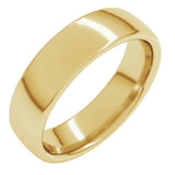 14K Yellow Gold 5.5 mm Comfort-Fit European-Style Band Size 5