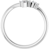 14K White Gold 1/8 CTW Natural Diamond Contour Band