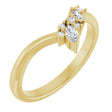 14K Yellow Gold 1/8 CTW Natural Diamond Contour Band