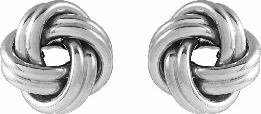 Sterling Silver 10 mm Knot Earrings