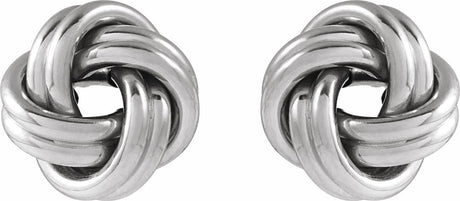 Sterling Silver 10 mm Knot Earrings