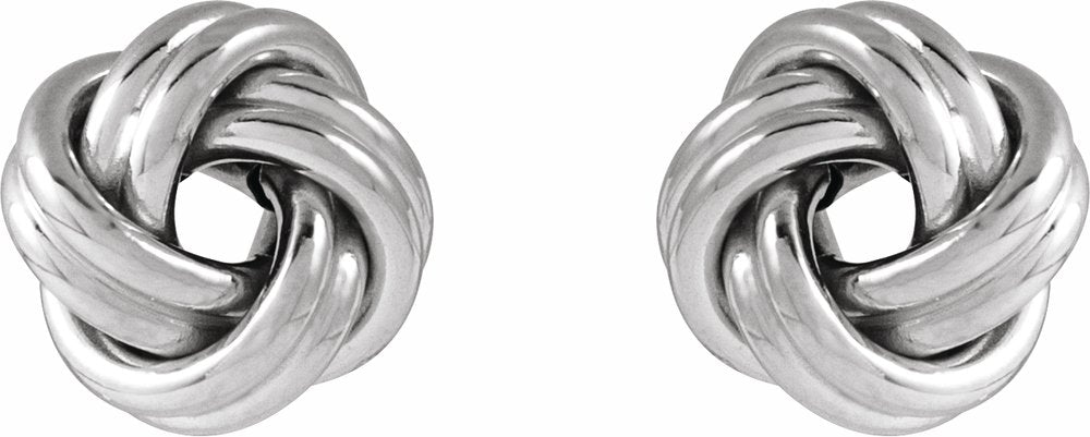 Sterling Silver 8 mm Knot Earrings