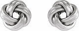 Sterling Silver 8 mm Knot Earrings