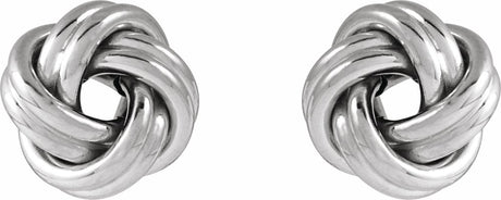 Sterling Silver 8 mm Knot Earrings