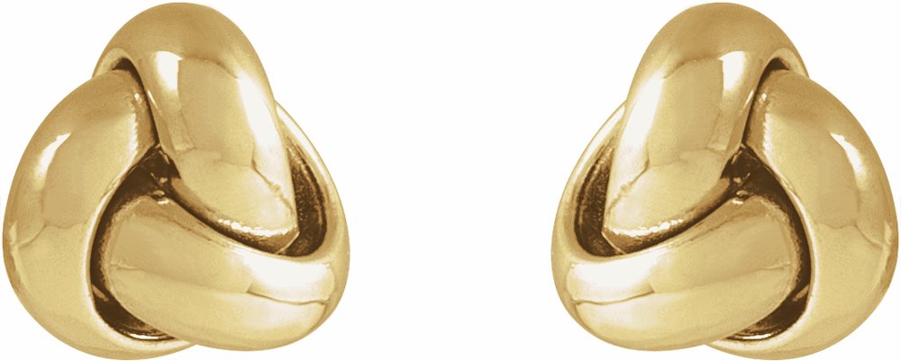 14K Yellow 6 mm Knot Earrings