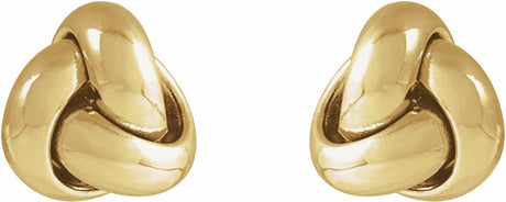 14K Yellow 6 mm Knot Earrings