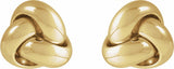 14K Yellow 9 mm Knot Earrings