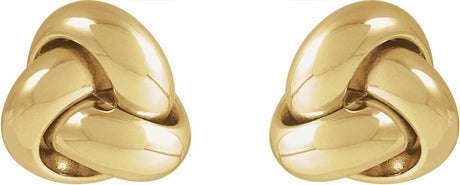 14K Yellow 9 mm Knot Earrings