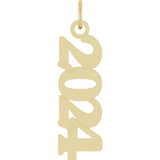 14K Yellow Petite 2024 Pendant