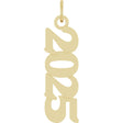 14K Yellow Gold Petite 2025 Pendant