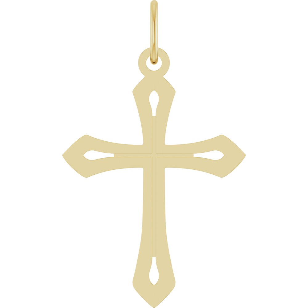 14K Yellow Cross Pendant