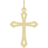 14K Yellow Cross Pendant