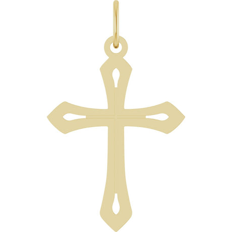 14K Yellow Cross Pendant