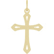 14K Yellow Cross Pendant