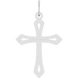 14K White Cross Pendant