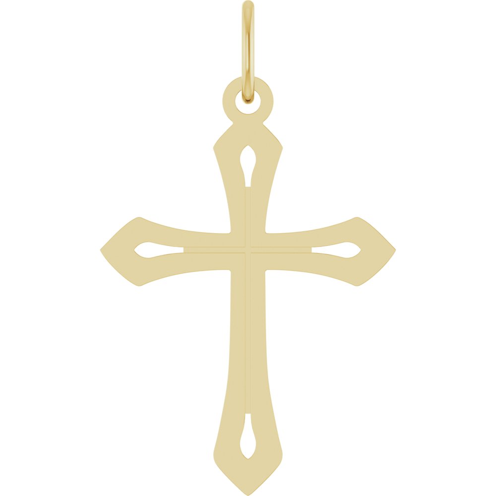 14K Yellow Gold Cross Pendant