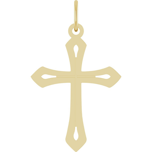 14K Yellow Gold Cross Pendant
