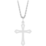 Sterling Silver Cross 18" Necklace