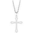 Sterling Silver Cross 18" Necklace