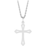Sterling Silver Cross 18" Necklace