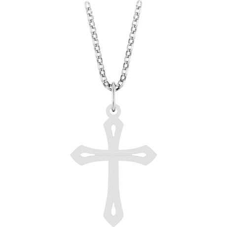 Sterling Silver Cross 18" Necklace