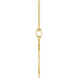 14K Yellow Cross 18" Necklace