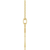 14K Yellow Cross 18" Necklace
