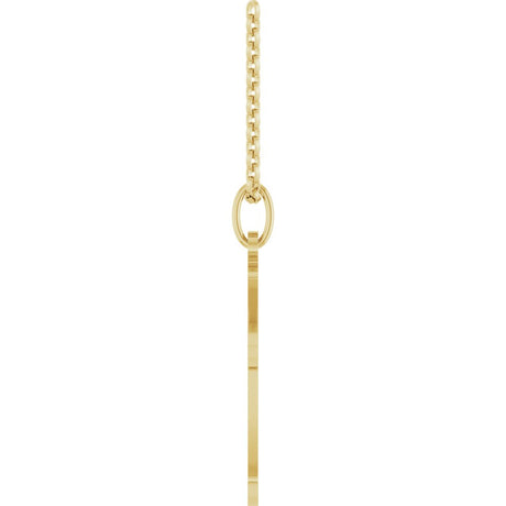 14K Yellow Cross 18" Necklace