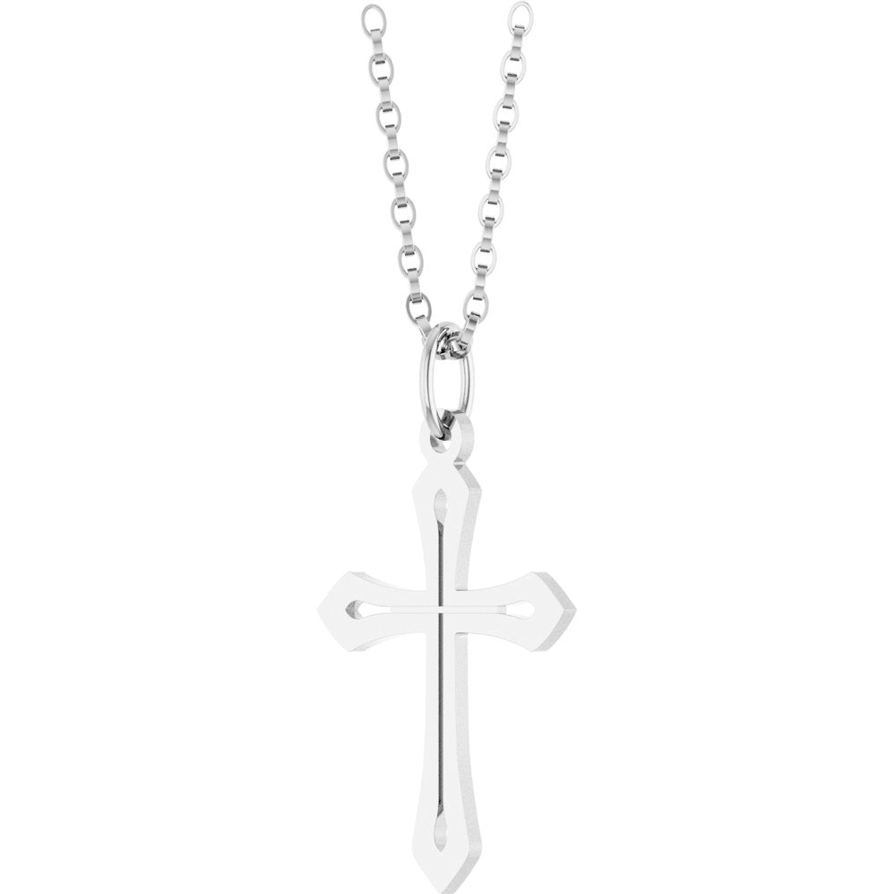 Sterling Silver Cross 18" Necklace