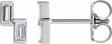 14K White Gold 1/4 CTW Natural Diamond Two-Stone Stud Earrings