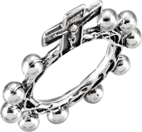 Sterling Silver Rosary Ring